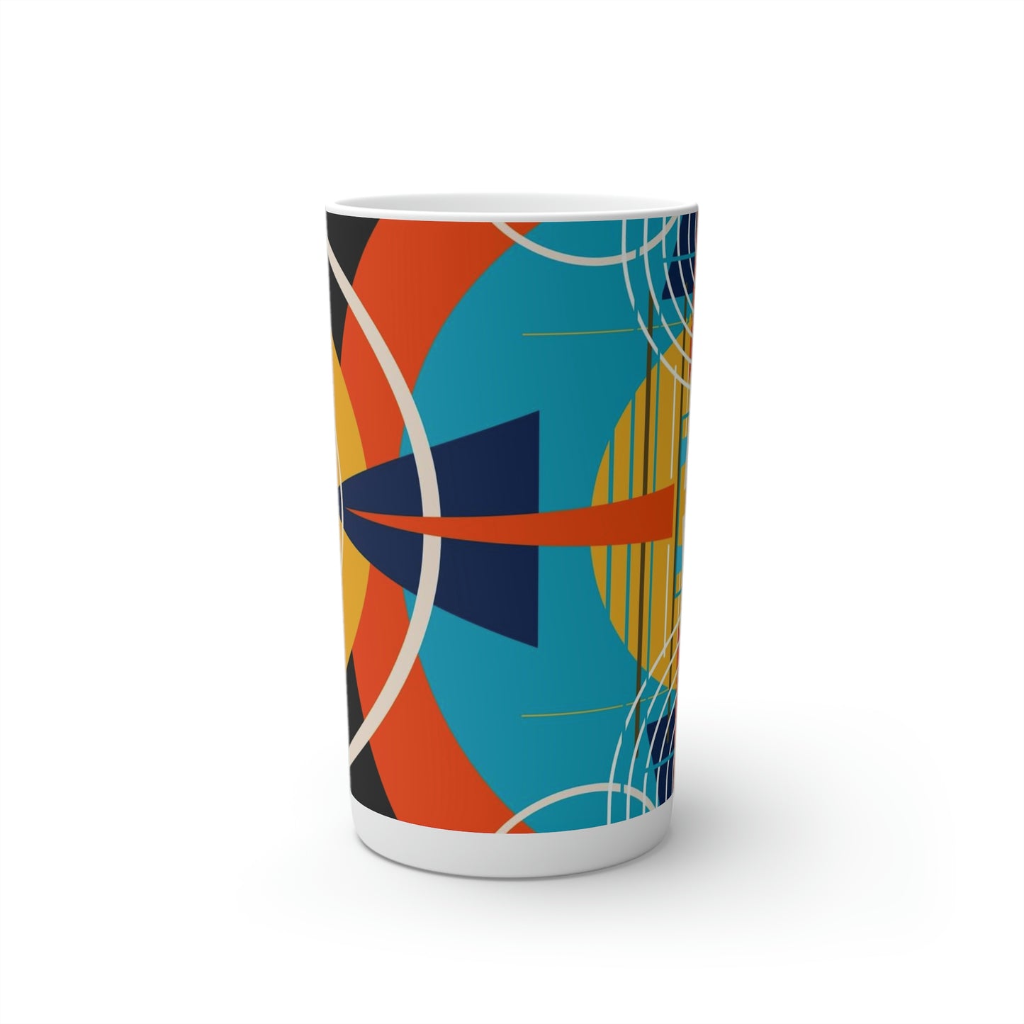 Super Graphic Deco Yellow Conical Coffee Mugs (3oz, 8oz, 12oz)