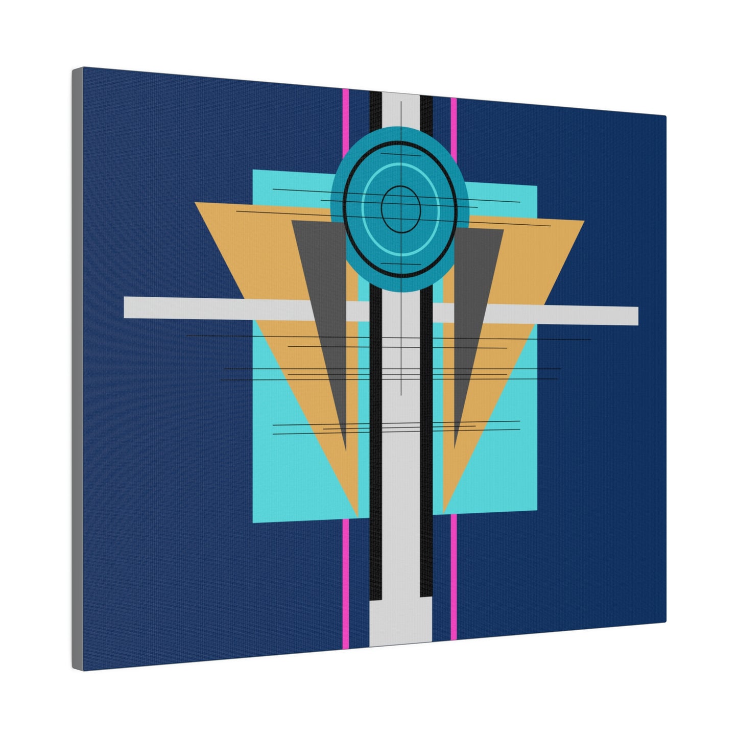 Deco One - Temple: Geometric Abstract Deco Inspired Wall Art