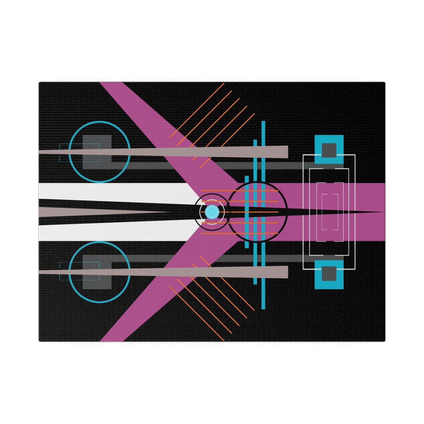 Neon Black - The Take Off Series: Geometric Abstract Wall Art