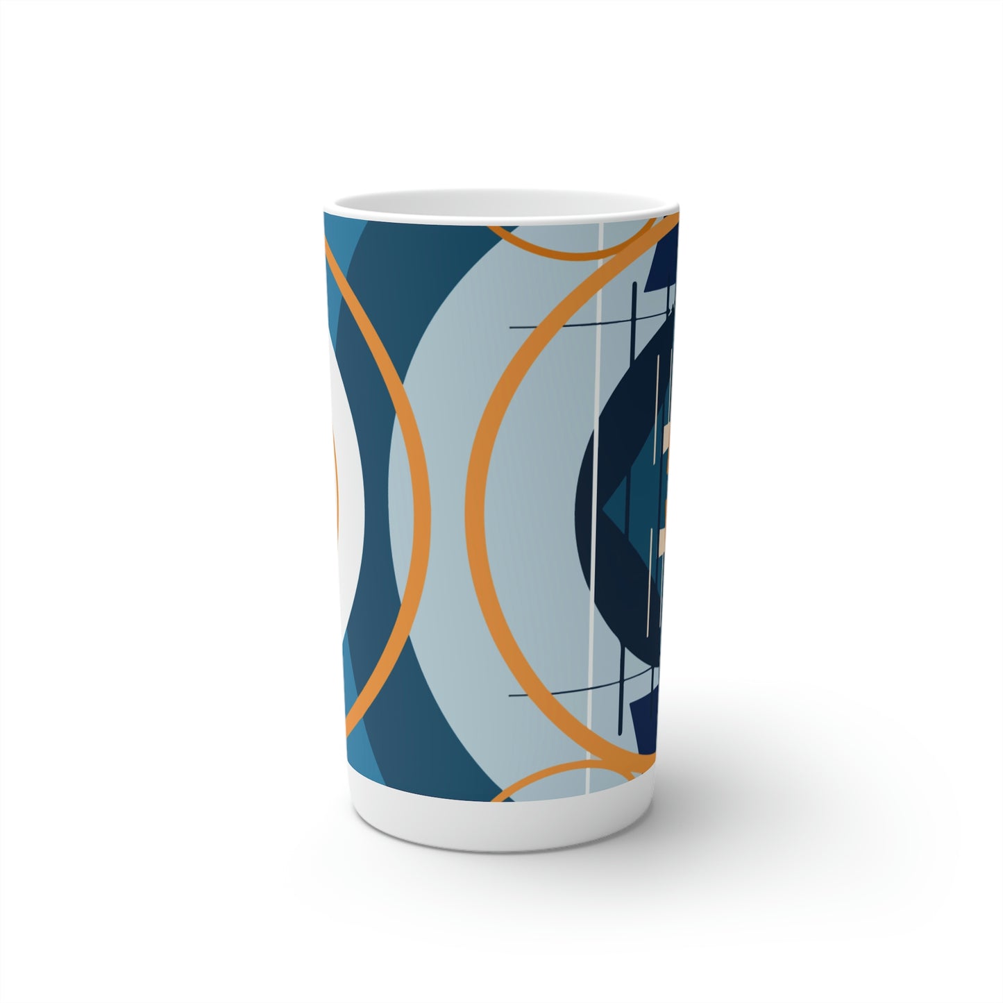 Super Graphic Deco Mixed Blue Conical Coffee Mugs (3oz, 8oz, 12oz)