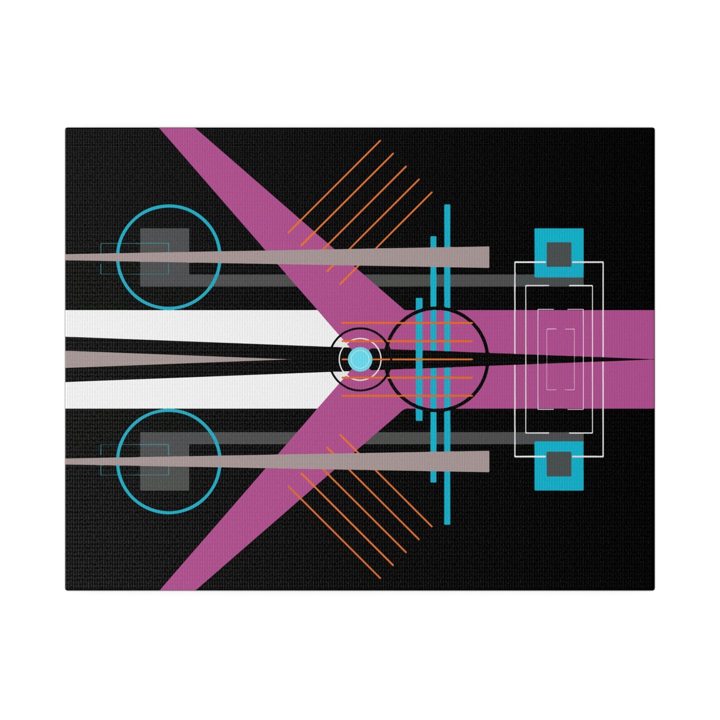 Neon Black - The Take Off Series: Geometric Abstract Wall Art