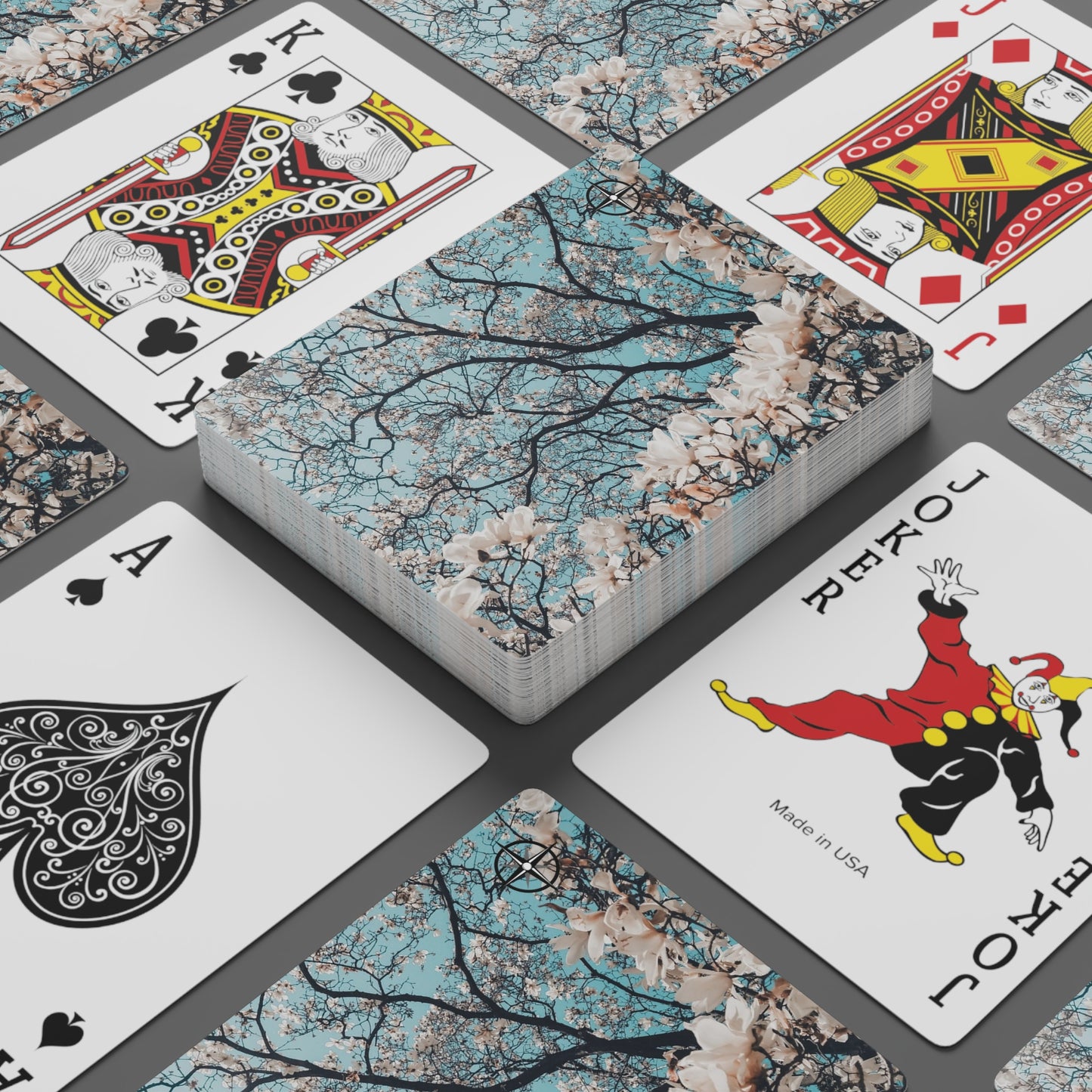 Cherry Blossom Spring Custom Poker Cards