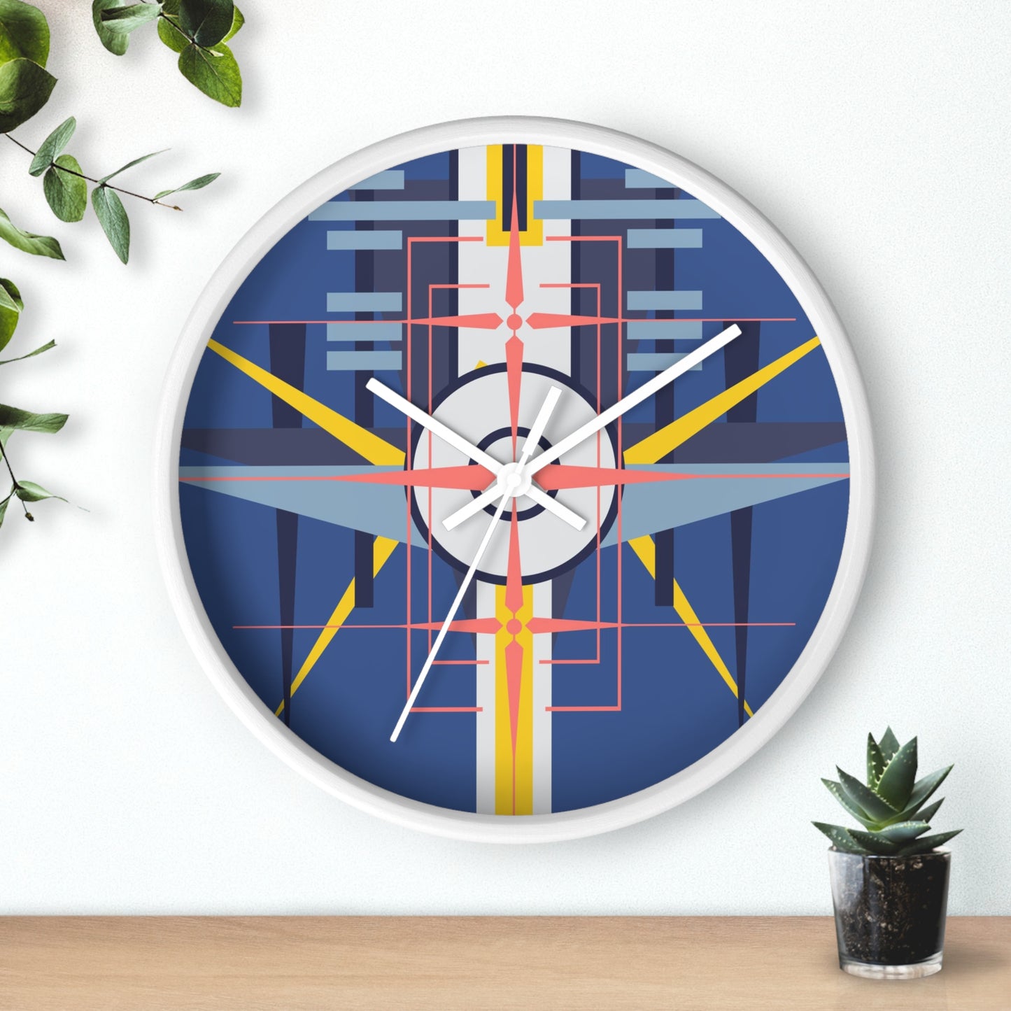 Deco Aviation Sky Dusk Blue Oscilation Wall Clock