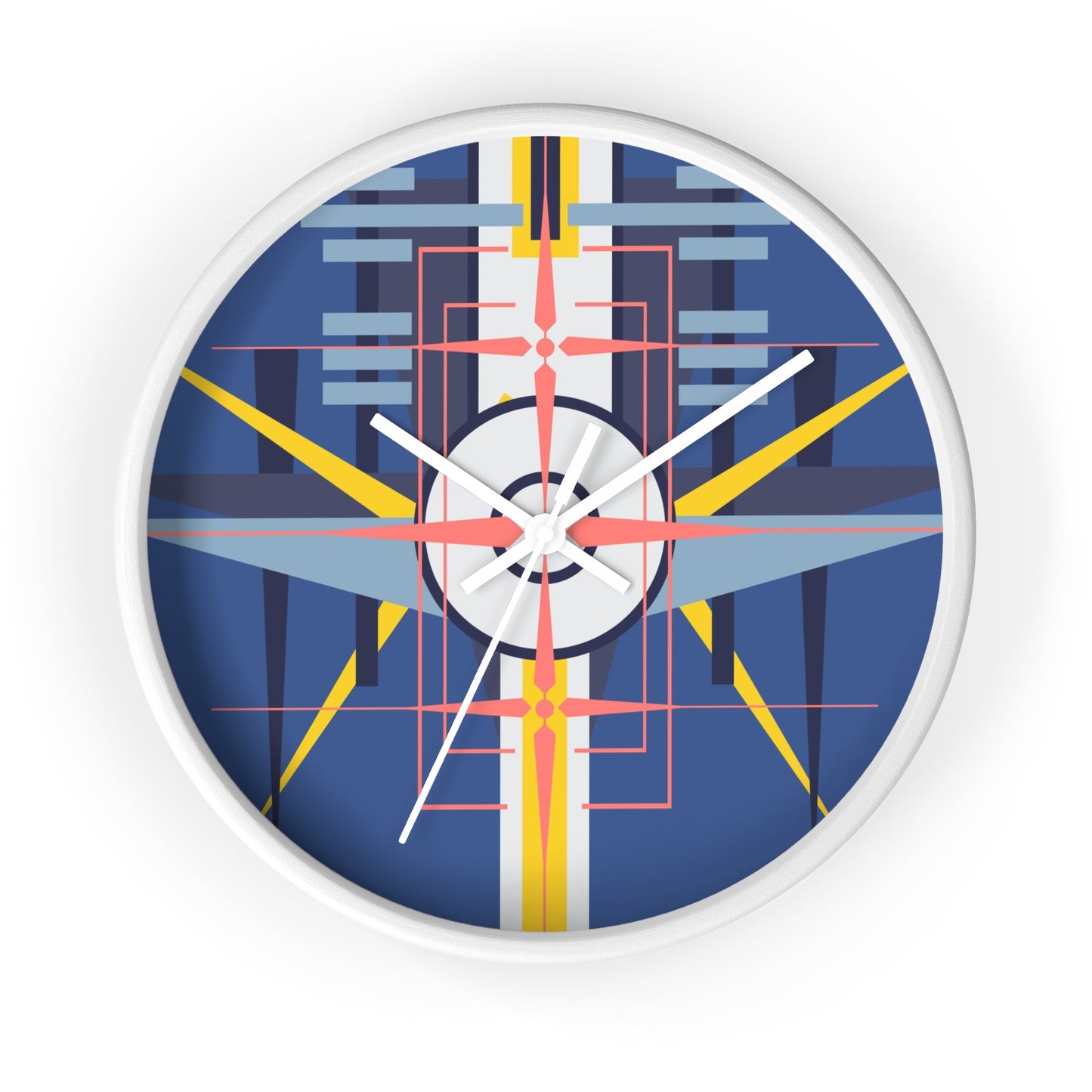 Deco Aviation Sky Dusk Blue Oscilation Wall Clock