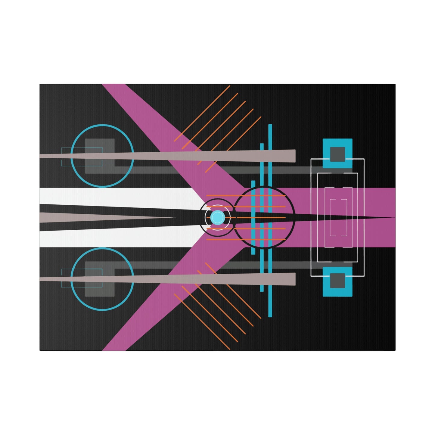 Neon Black - The Take Off Series: Geometric Abstract Wall Art