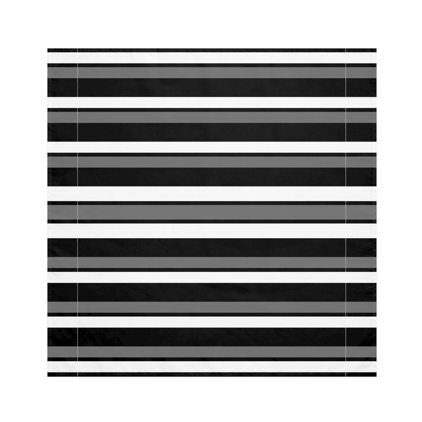 Funky 70's Style Striped Napkin: Monochrome Black/White/Grey