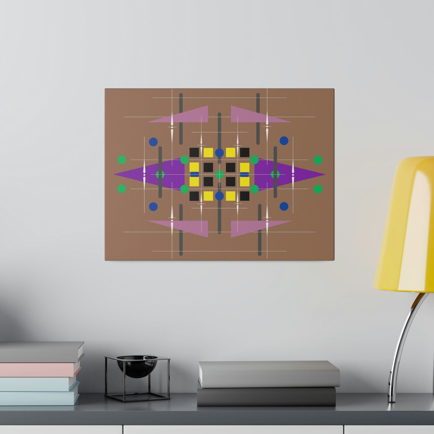 Aubergine - Universal Schematics 4: Geometric Abstract Deco Inspired Wall Art