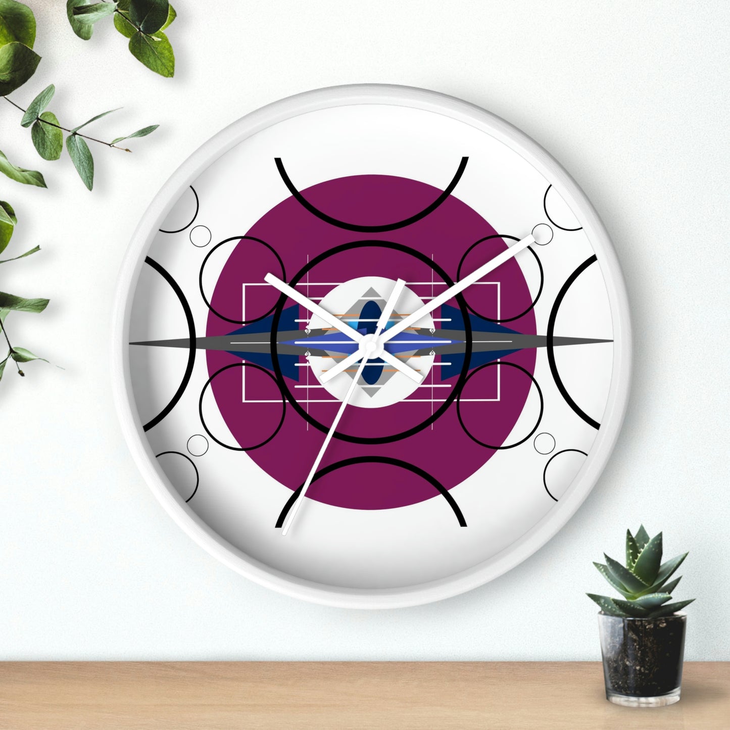 Deco Plum Oscilation Wall Clock