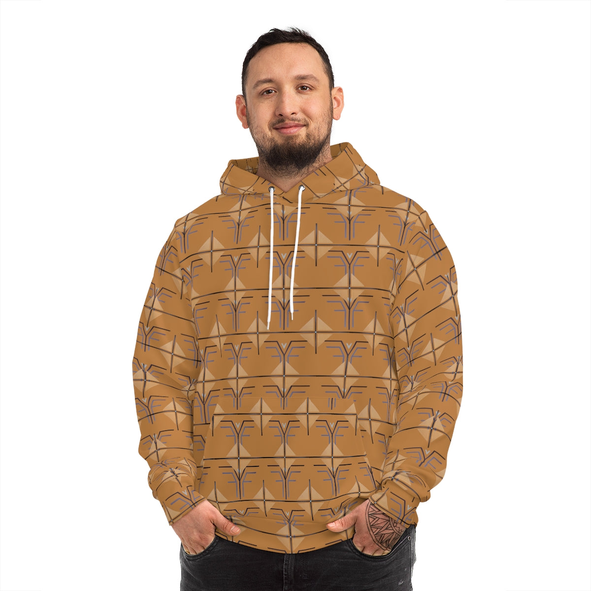 The Shield and Crest Hoodie - Lt. Brown