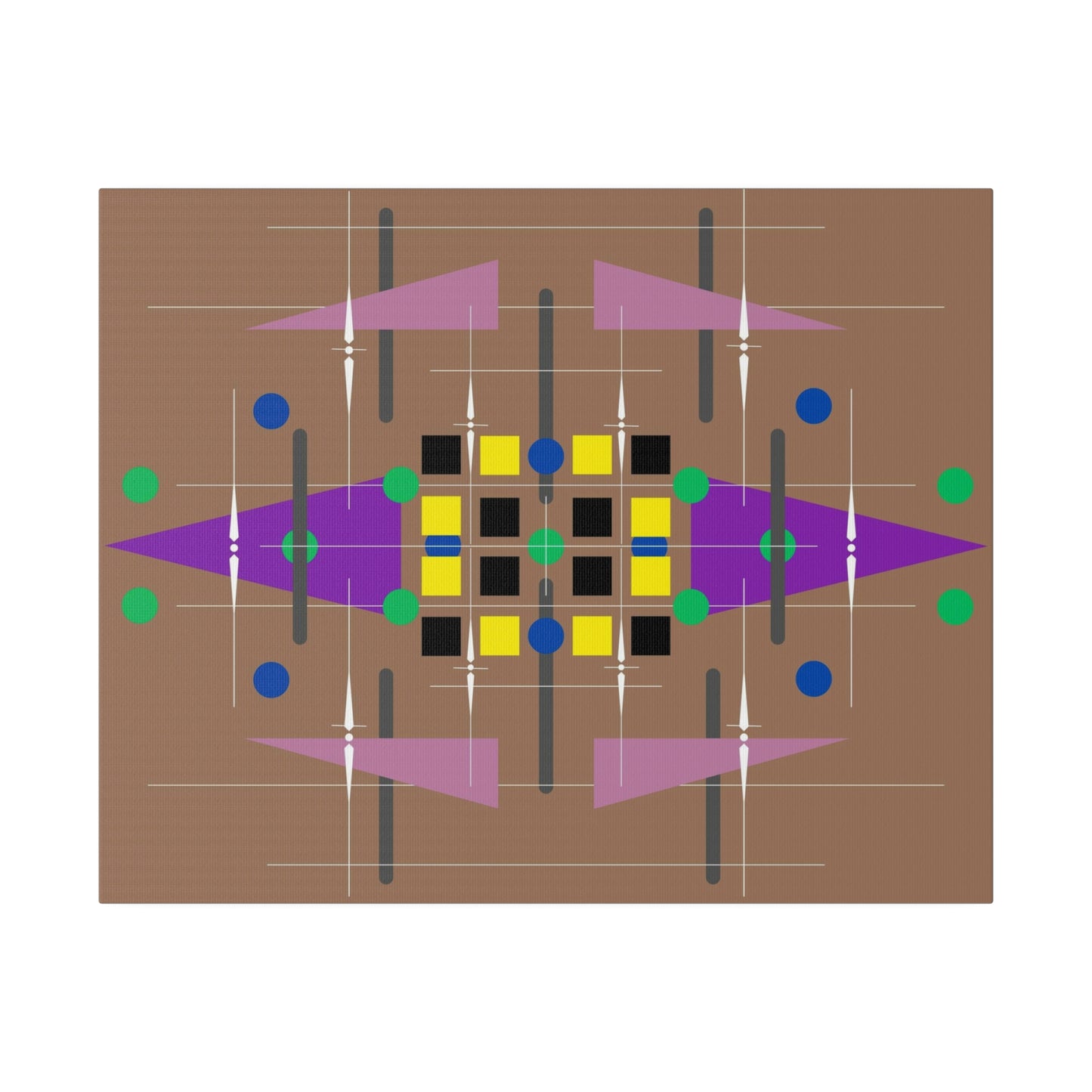 Aubergine - Universal Schematics 4: Geometric Abstract Deco Inspired Wall Art