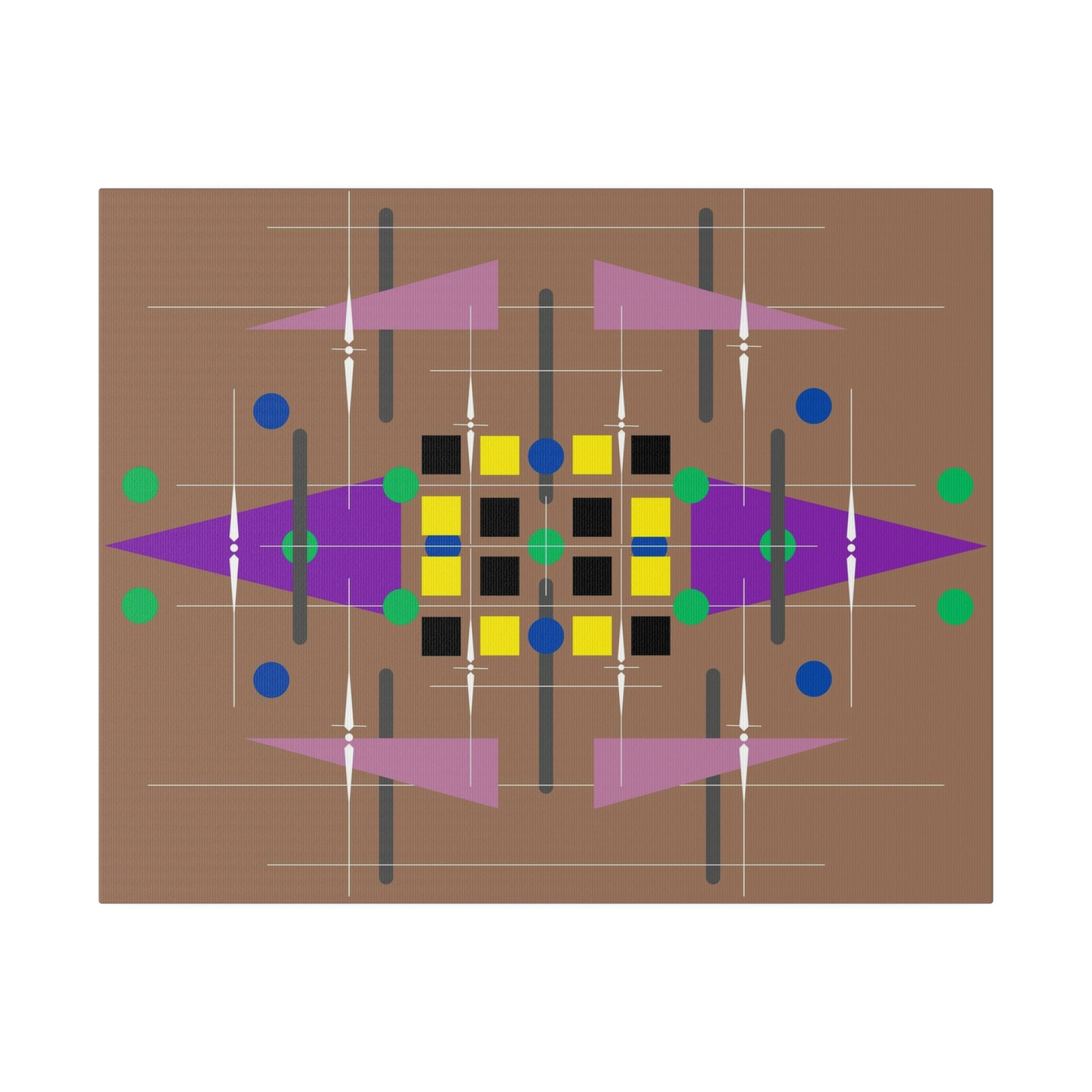 Aubergine - Universal Schematics 4: Geometric Abstract Deco Inspired Wall Art