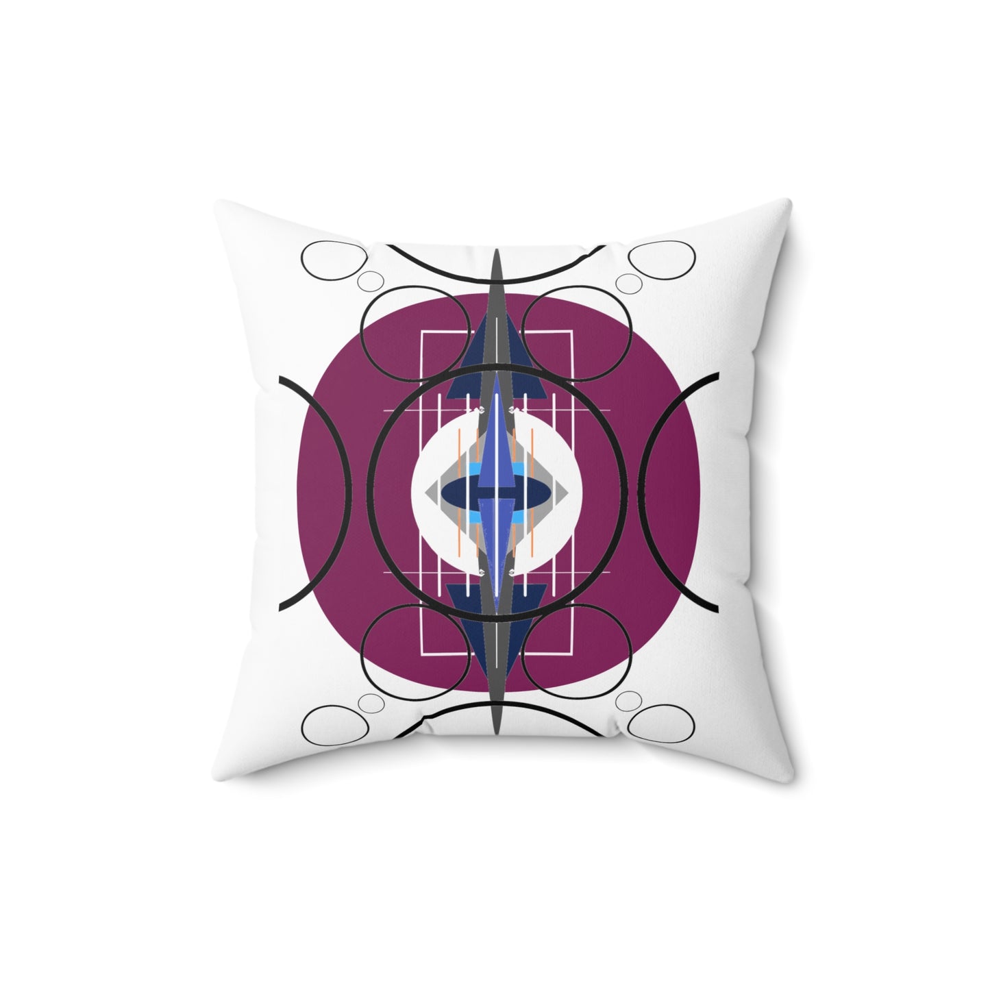 Deco Plumb Oscillation Spun Polyester Square Pillow