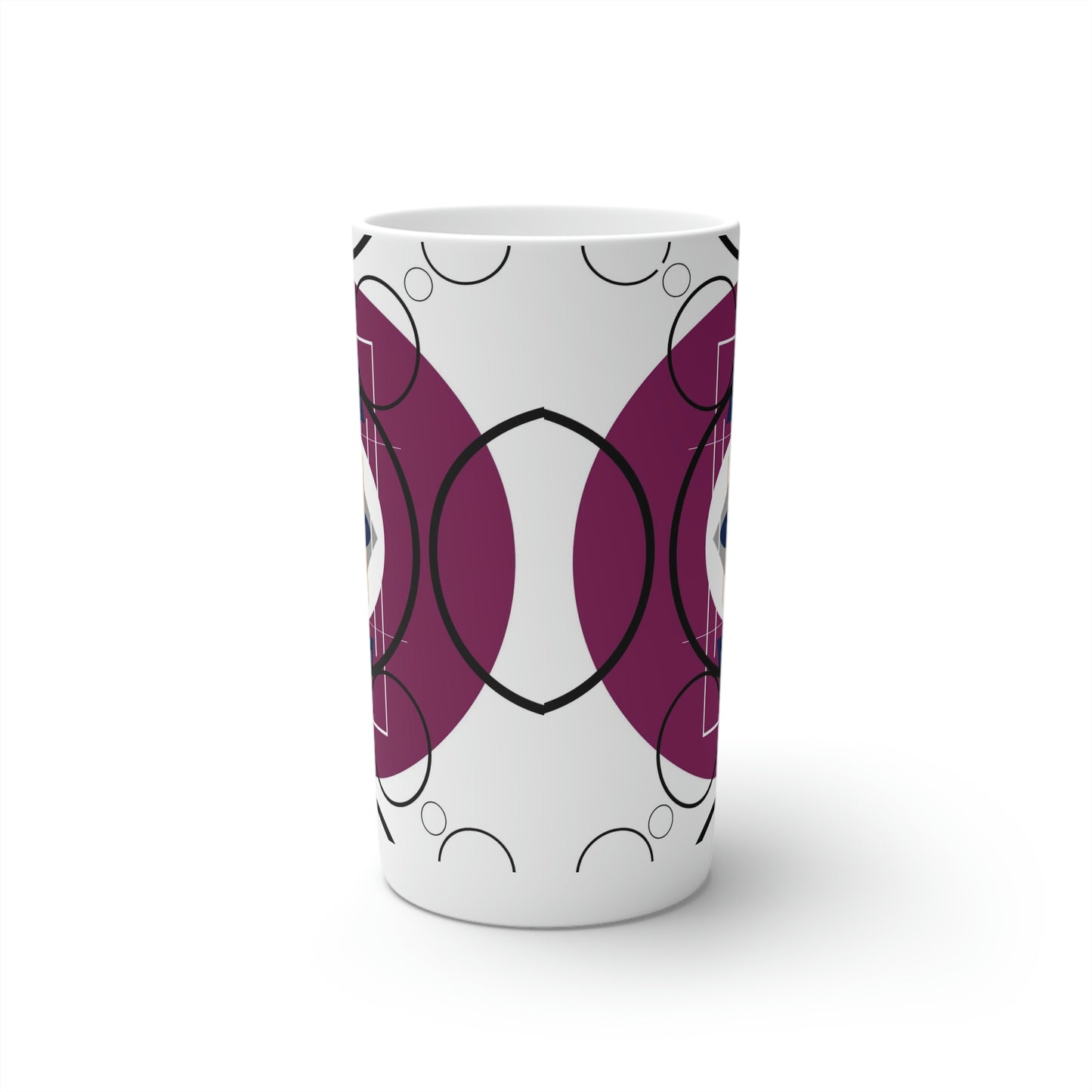 Super Graphic Deco Plum Conical Coffee Mugs (3oz, 8oz, 12oz)