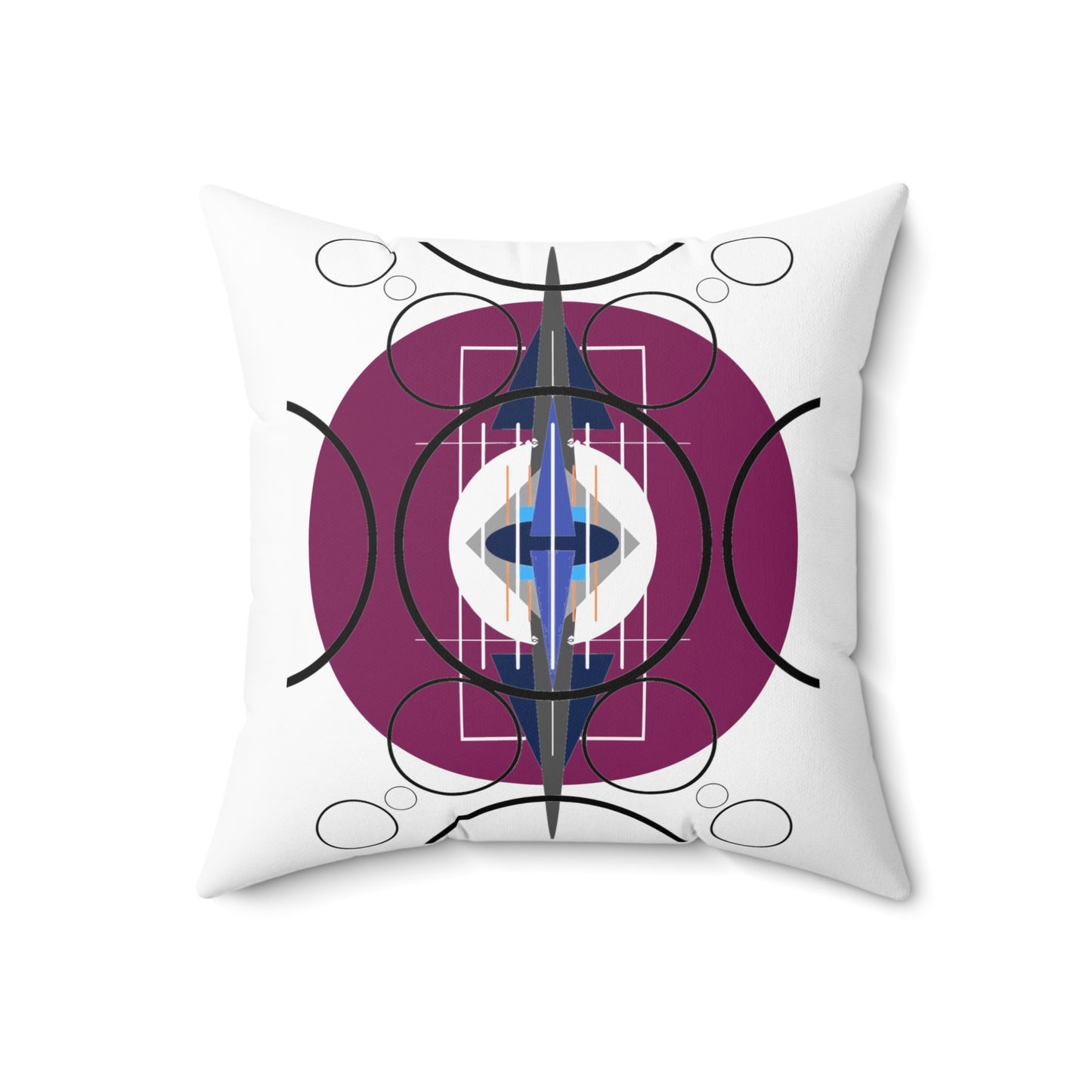 Deco Plumb Oscillation Spun Polyester Square Pillow