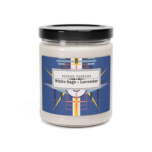 Deco Aviation Sky Dusk Blue Oscillation Scented Soy Candle, 9oz