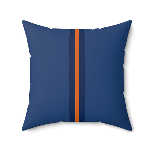 Flat Line Hemisphere - Spun Polyester Square Pillow