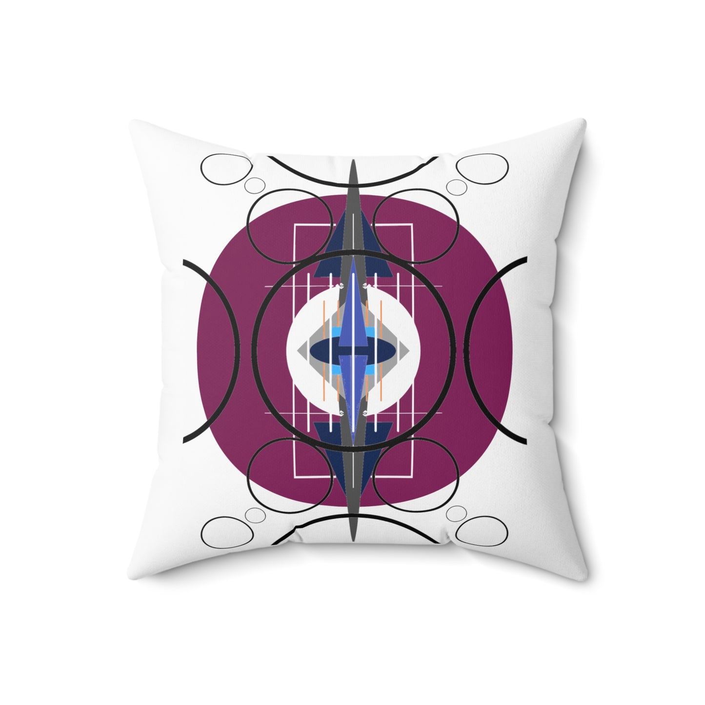 Deco Plumb Oscillation Spun Polyester Square Pillow