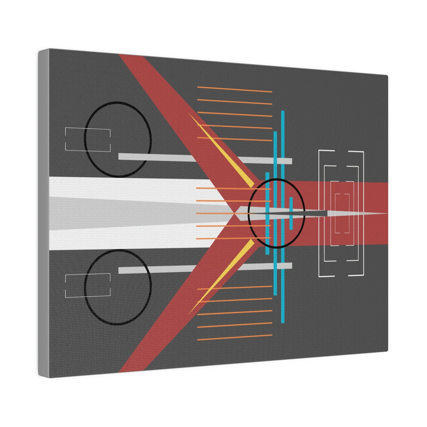 Steel Grey - The Take Off Series: Geometric Abstract Wall Art