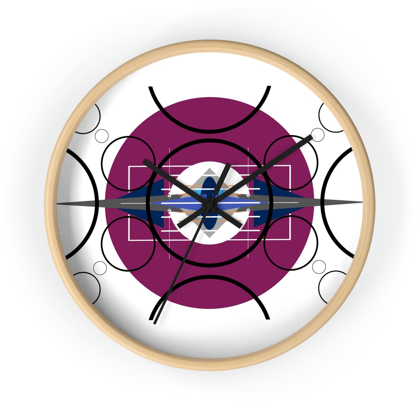 Deco Plum Oscilation Wall Clock