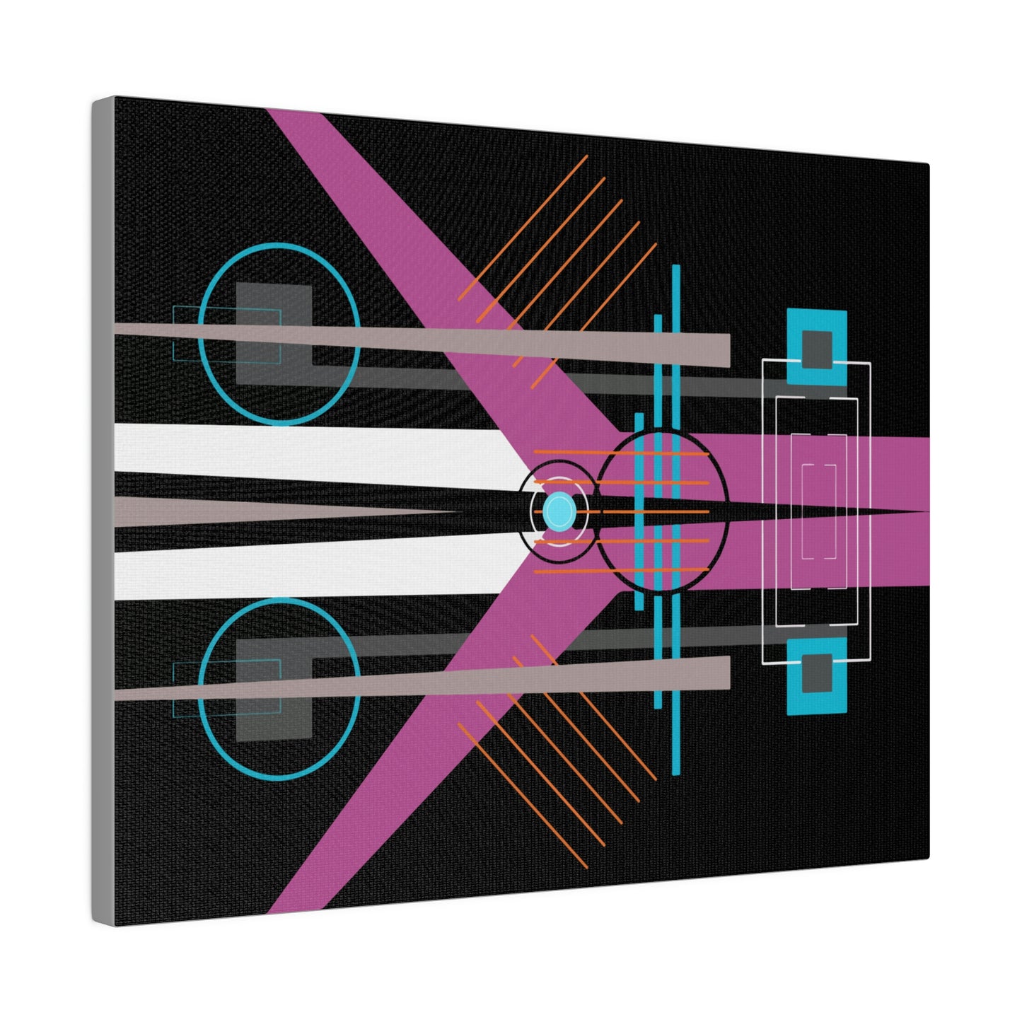 Neon Black - The Take Off Series: Geometric Abstract Wall Art