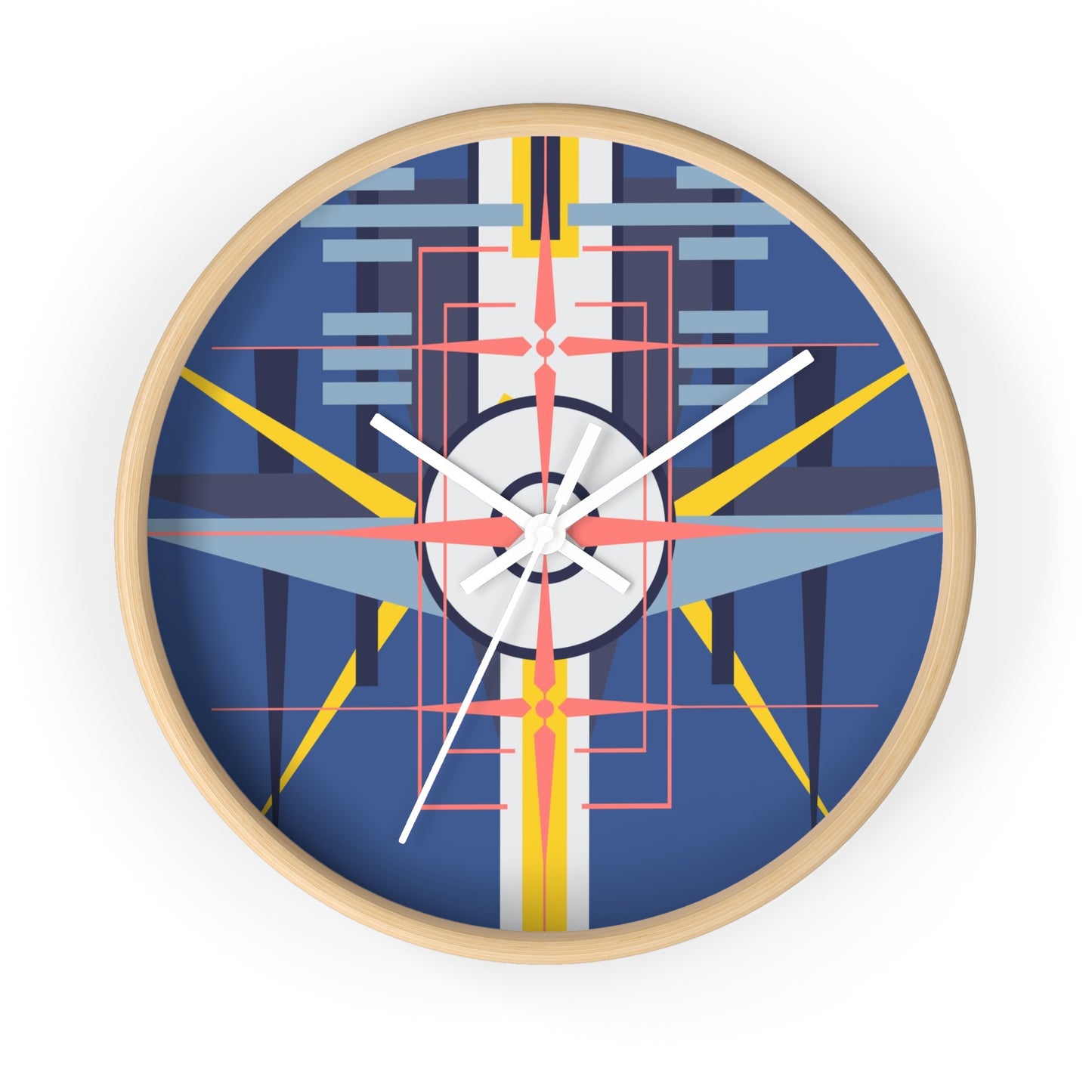 Deco Aviation Sky Dusk Blue Oscilation Wall Clock