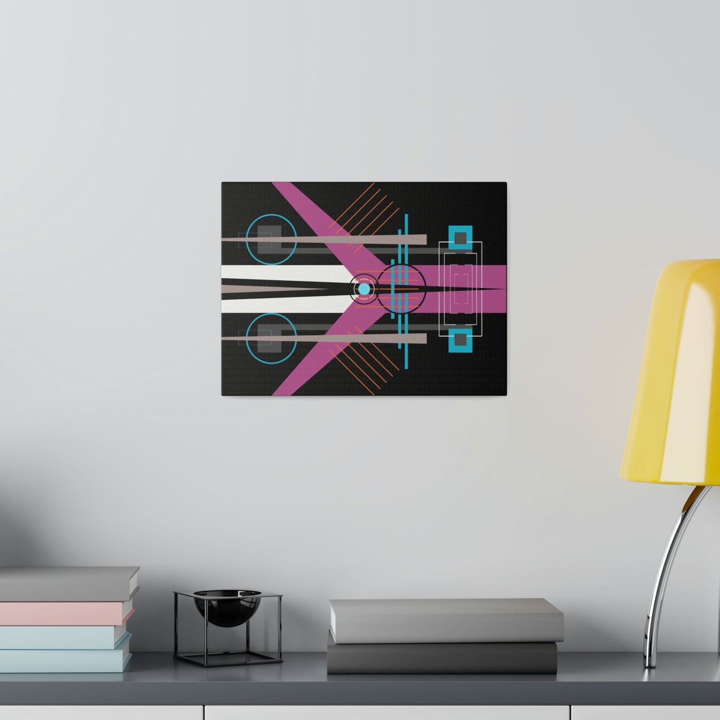 Neon Black - The Take Off Series: Geometric Abstract Wall Art