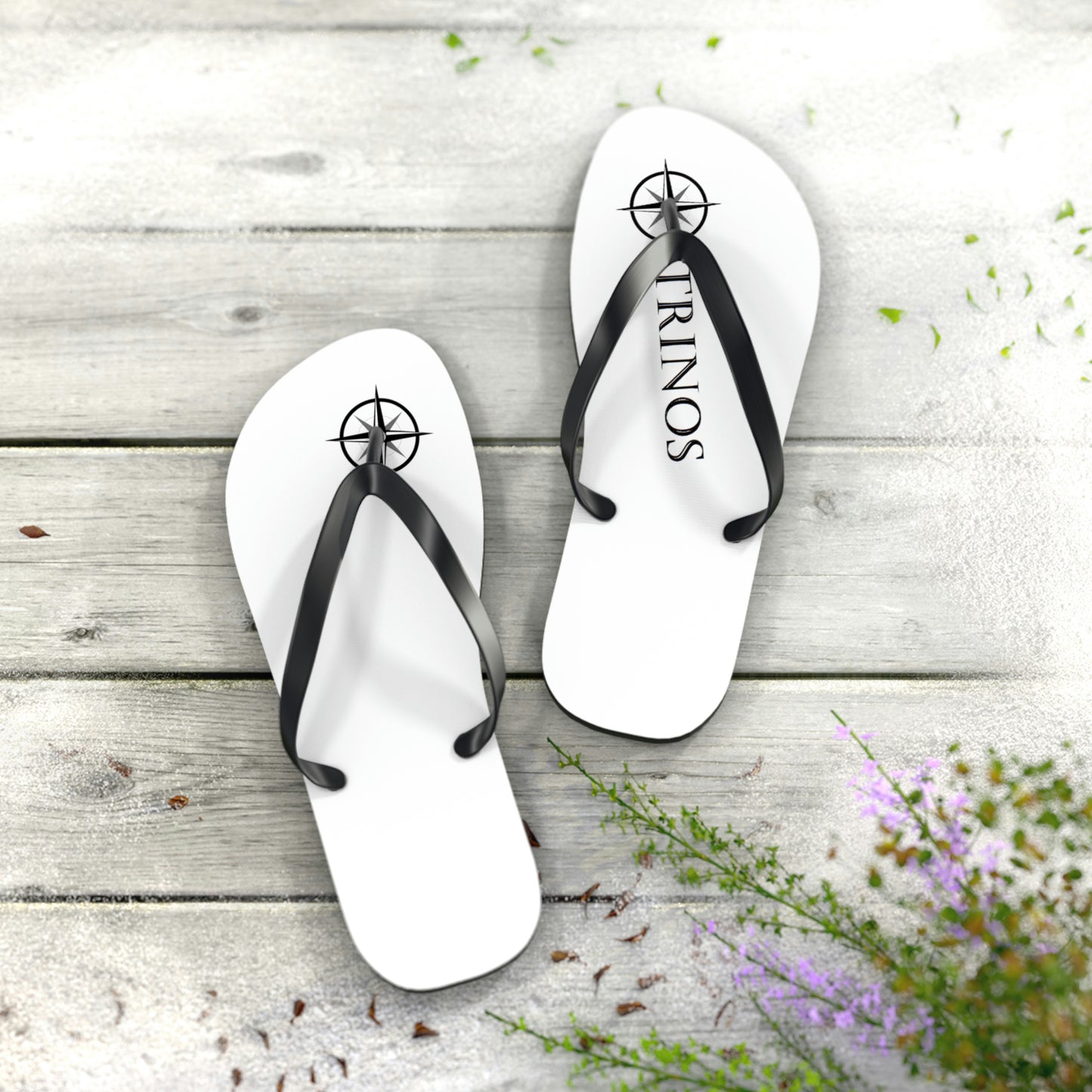 Trinos White Flip Flops