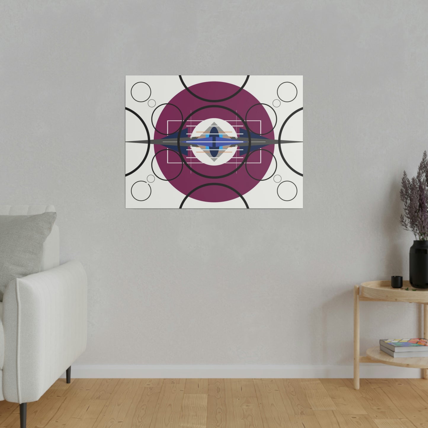 Deco 3 - Pressing Oscillation: Geometric Abstract Deco Inspired Wall Art