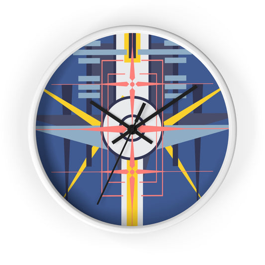 Deco Aviation Sky Dusk Blue Oscilation Wall Clock