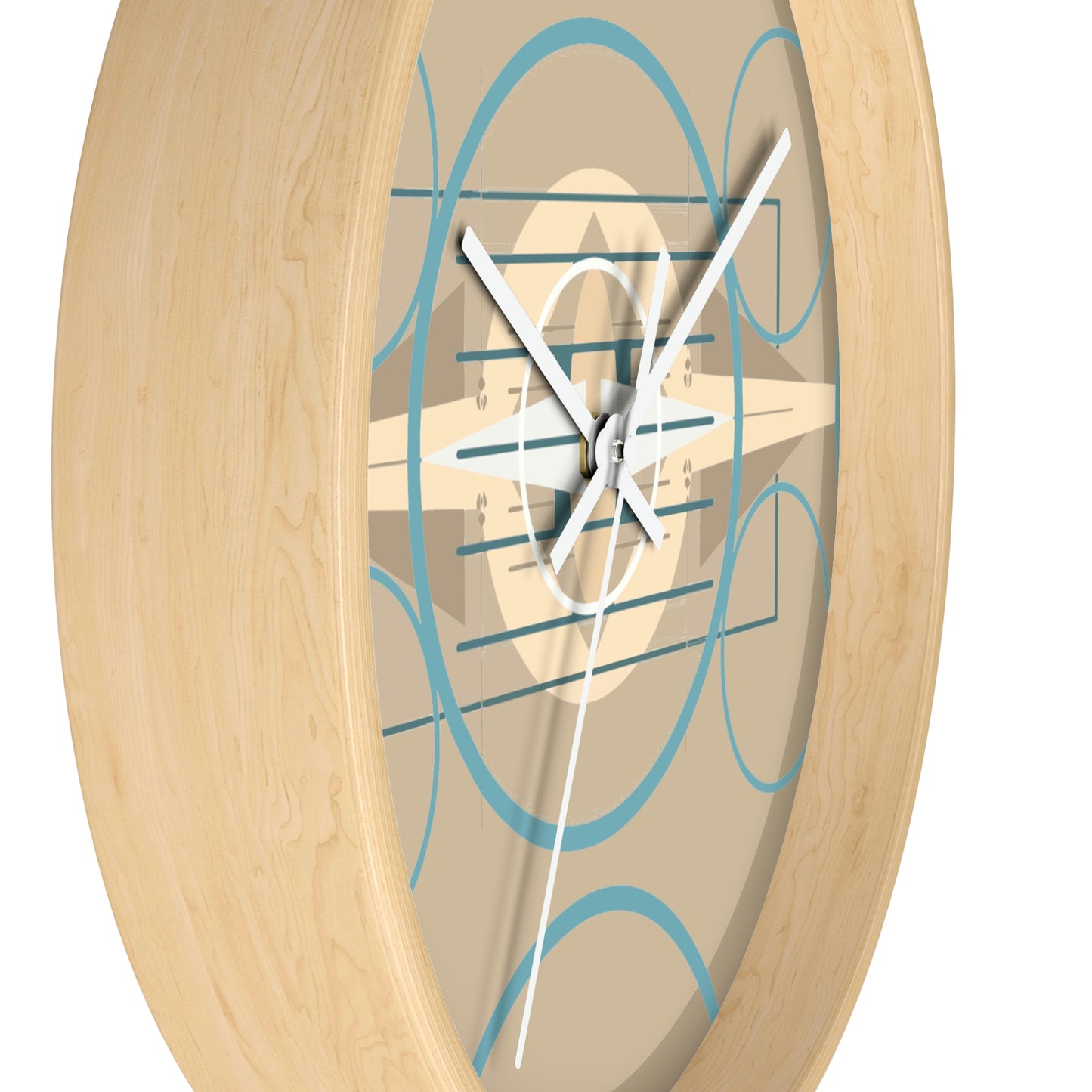 Deco Beige Graphic Wall Clock