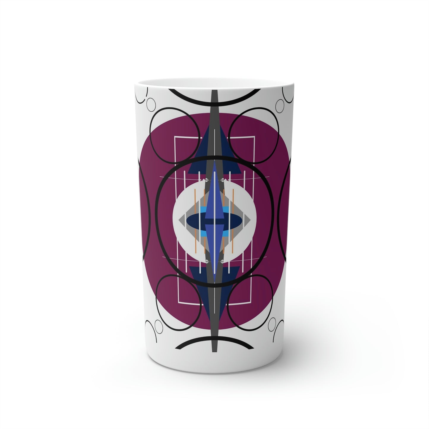 Super Graphic Deco Plum Conical Coffee Mugs (3oz, 8oz, 12oz)