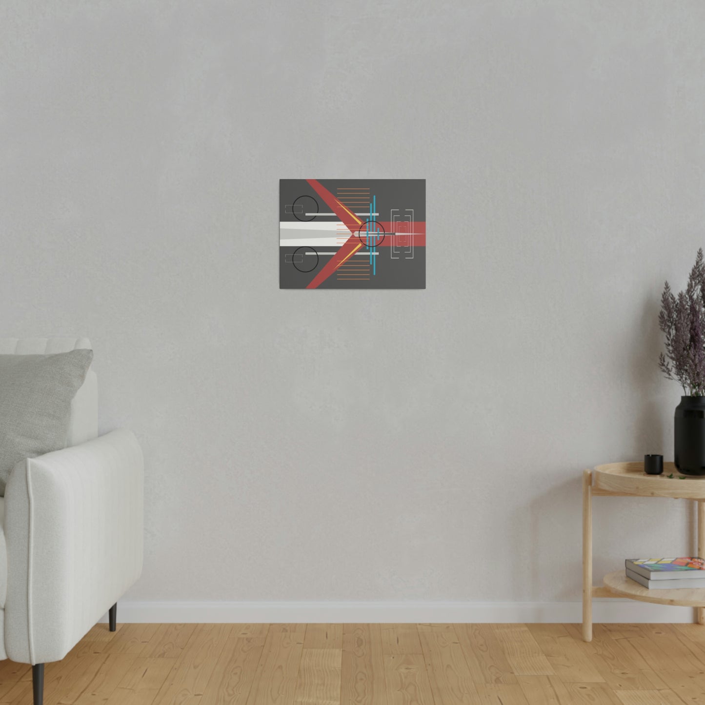 Steel Grey - The Take Off Series: Geometric Abstract Wall Art