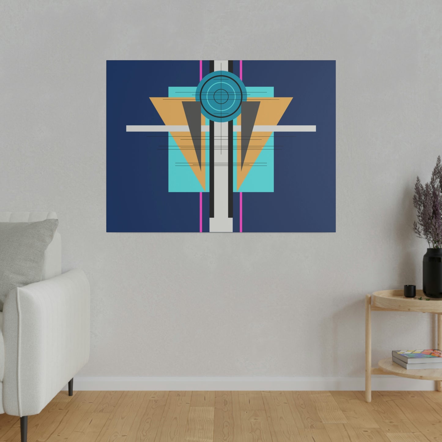 Deco One - Temple: Geometric Abstract Deco Inspired Wall Art