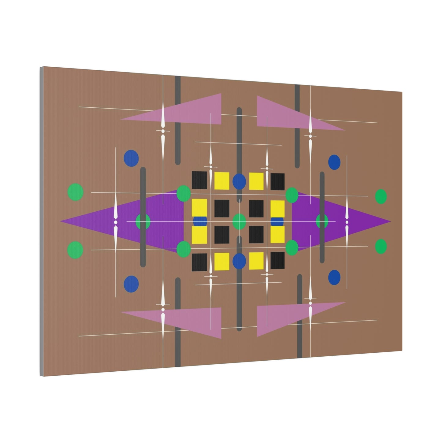 Aubergine - Universal Schematics 4: Geometric Abstract Deco Inspired Wall Art