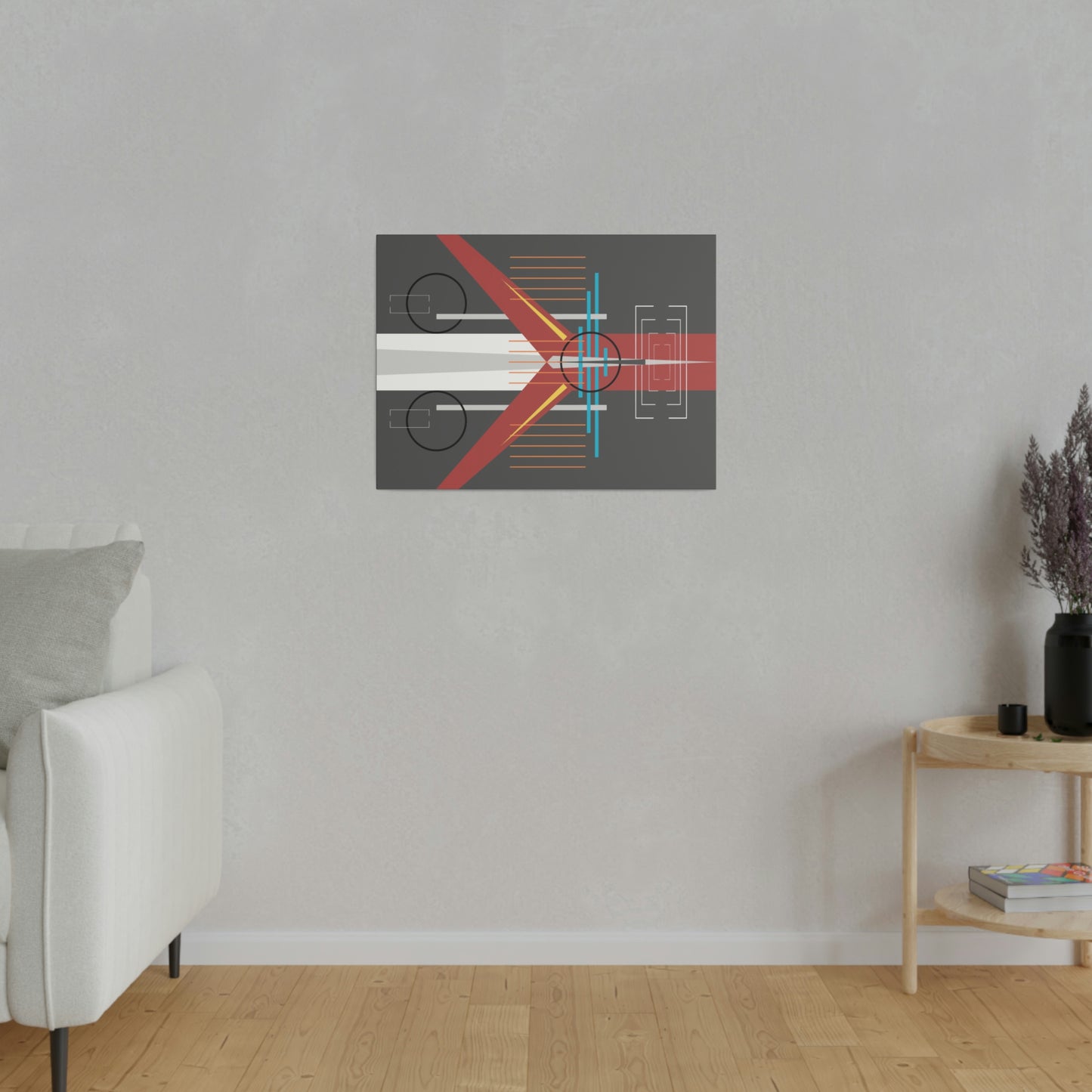 Steel Grey - The Take Off Series: Geometric Abstract Wall Art