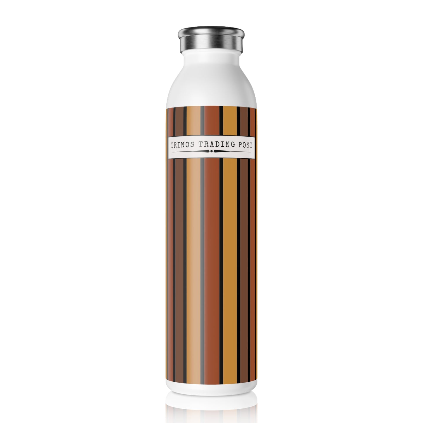 Funky 70's Style Retro Striped 20oz Slim Water Bottle