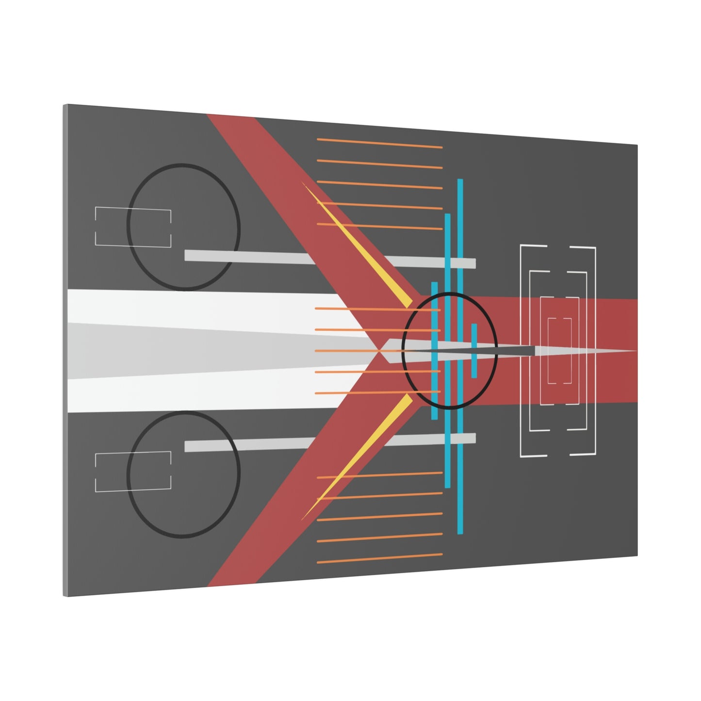 Steel Grey - The Take Off Series: Geometric Abstract Wall Art