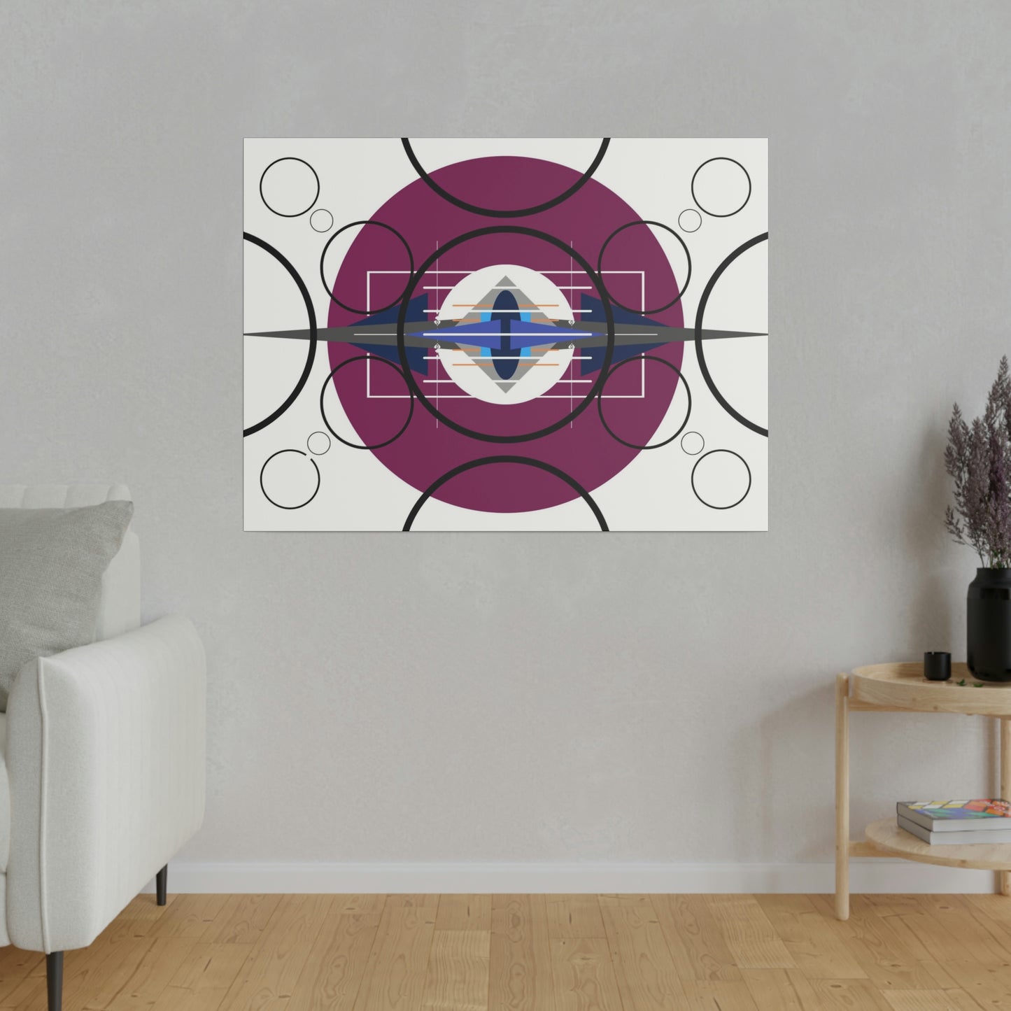 Deco 3 - Pressing Oscillation: Geometric Abstract Deco Inspired Wall Art