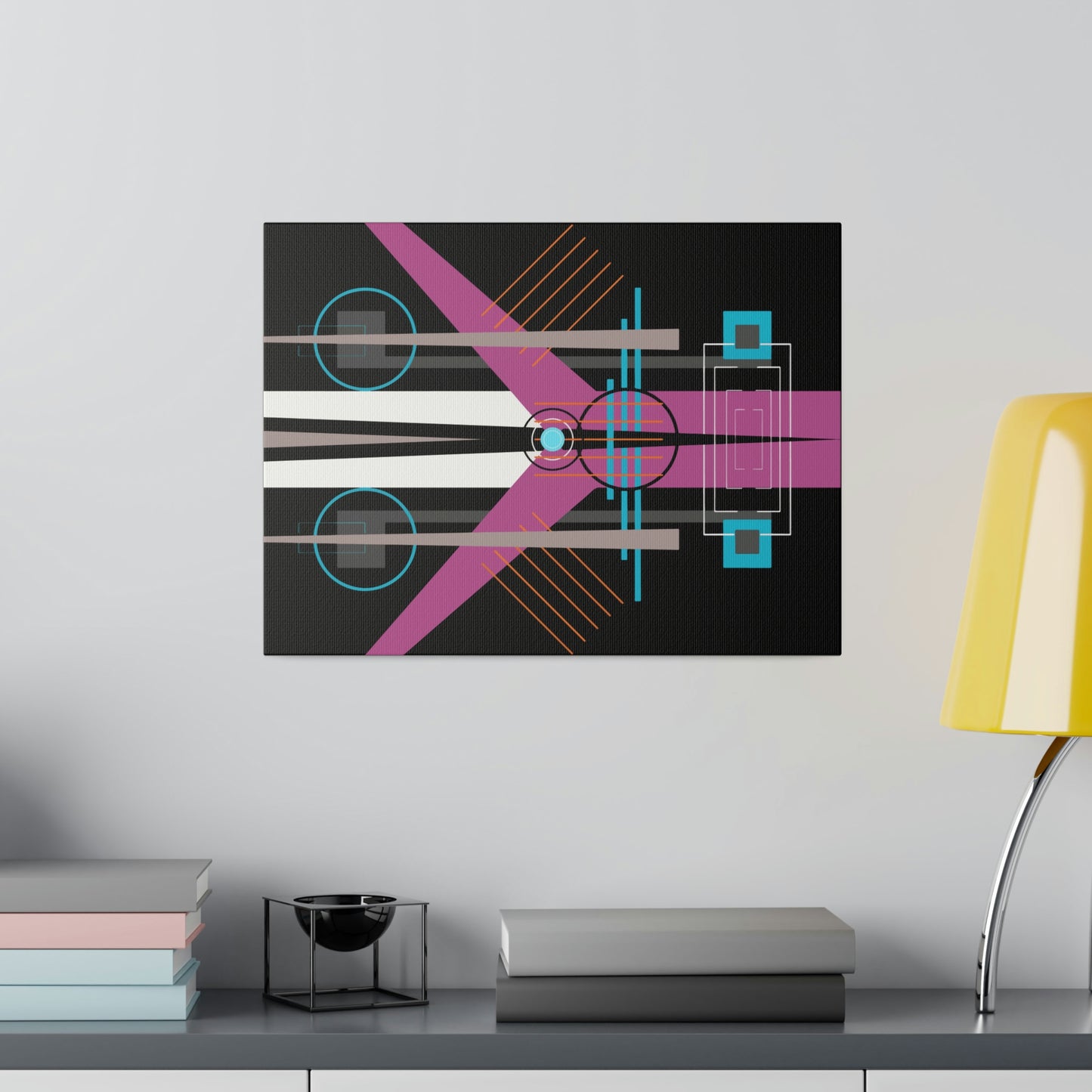 Neon Black - The Take Off Series: Geometric Abstract Wall Art