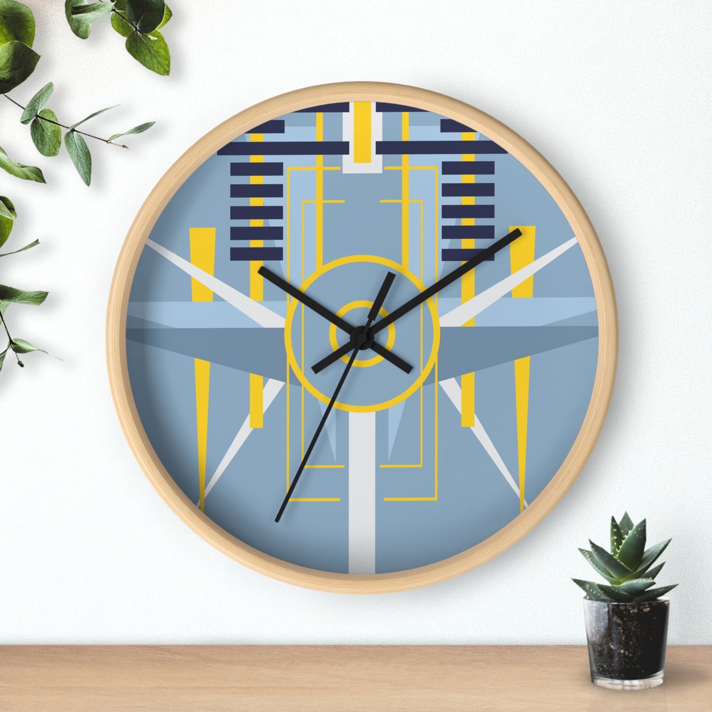 Deco Aviation Grey Oscilation Wall Clock