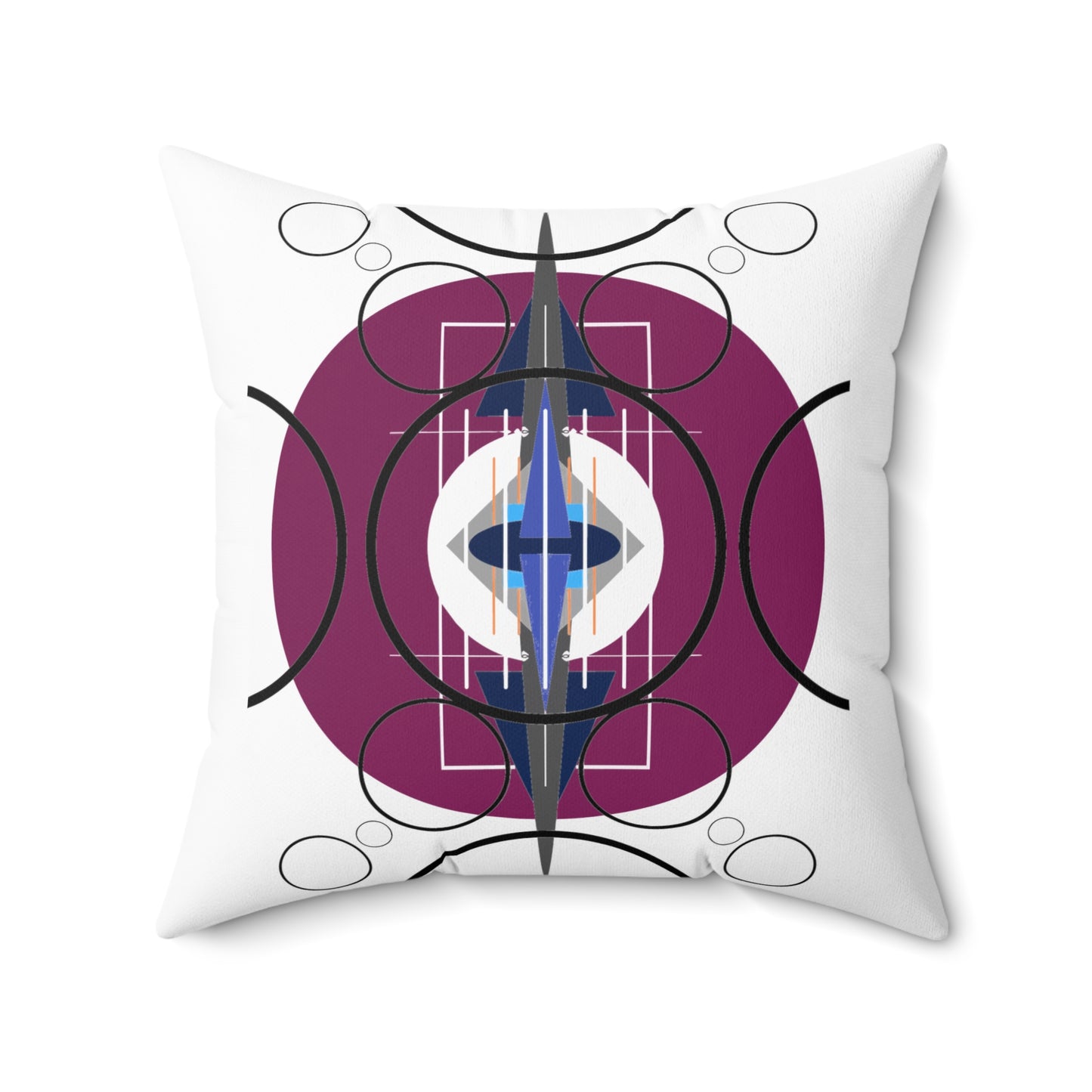 Deco Plumb Oscillation Spun Polyester Square Pillow