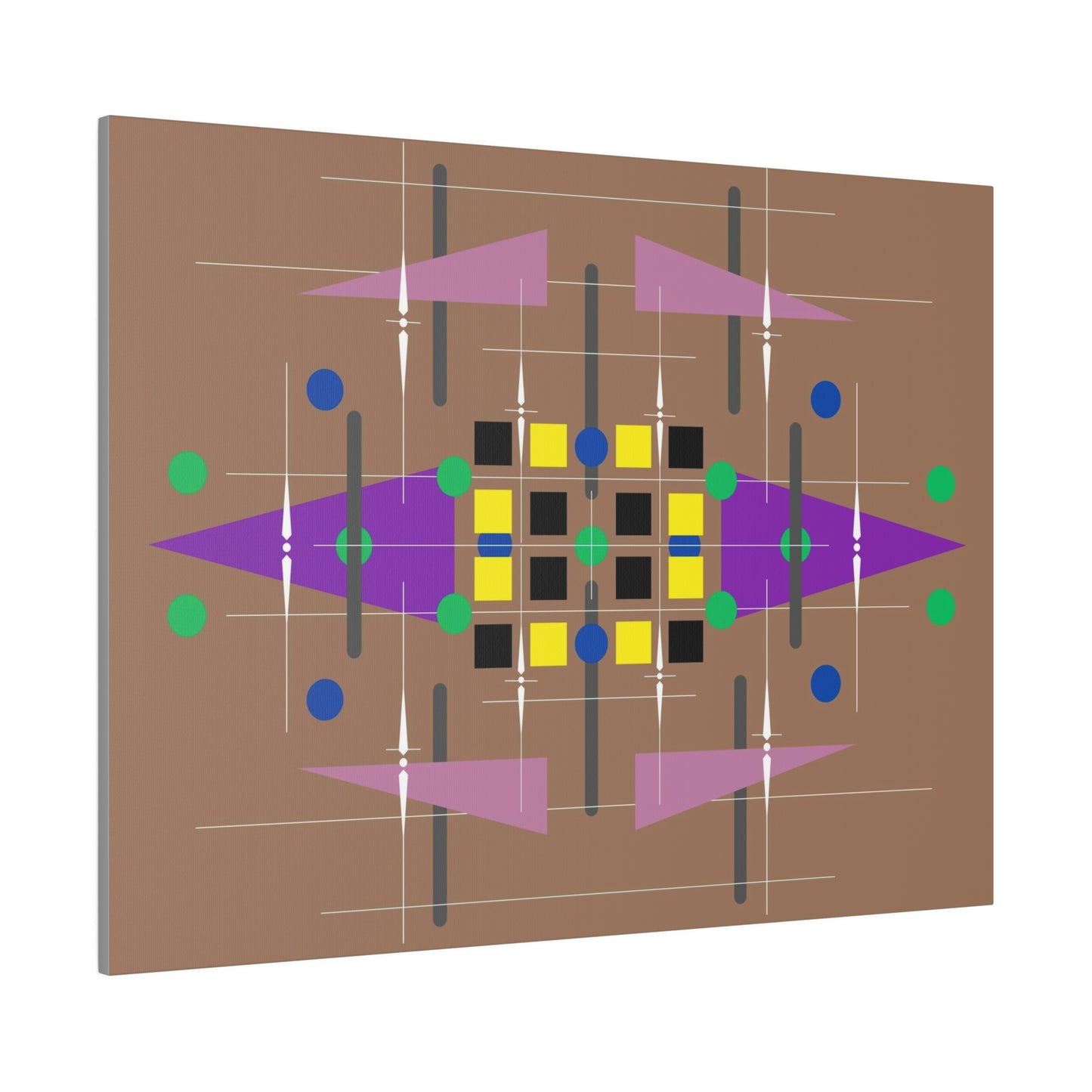 Aubergine - Universal Schematics 4: Geometric Abstract Deco Inspired Wall Art