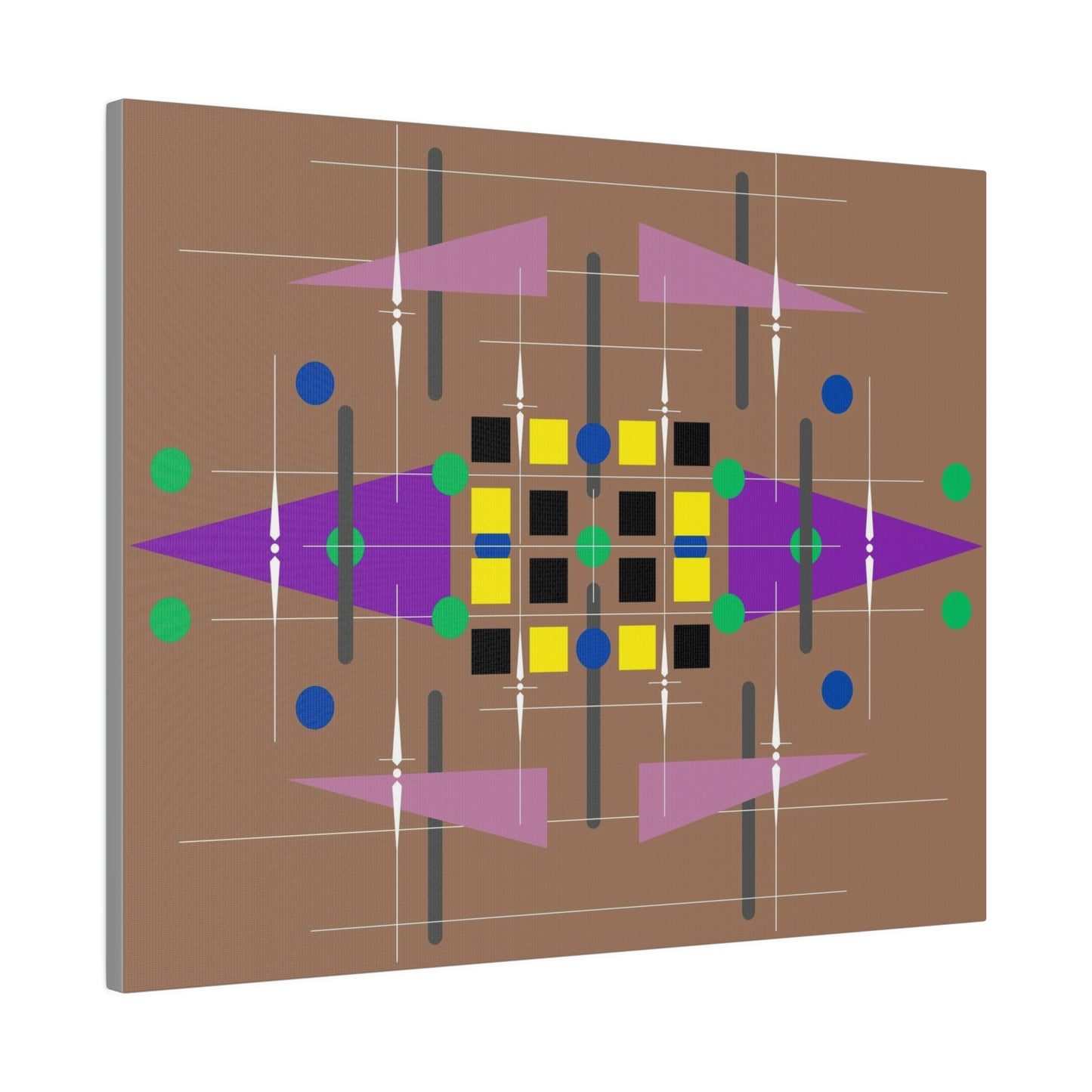 Aubergine - Universal Schematics 4: Geometric Abstract Deco Inspired Wall Art