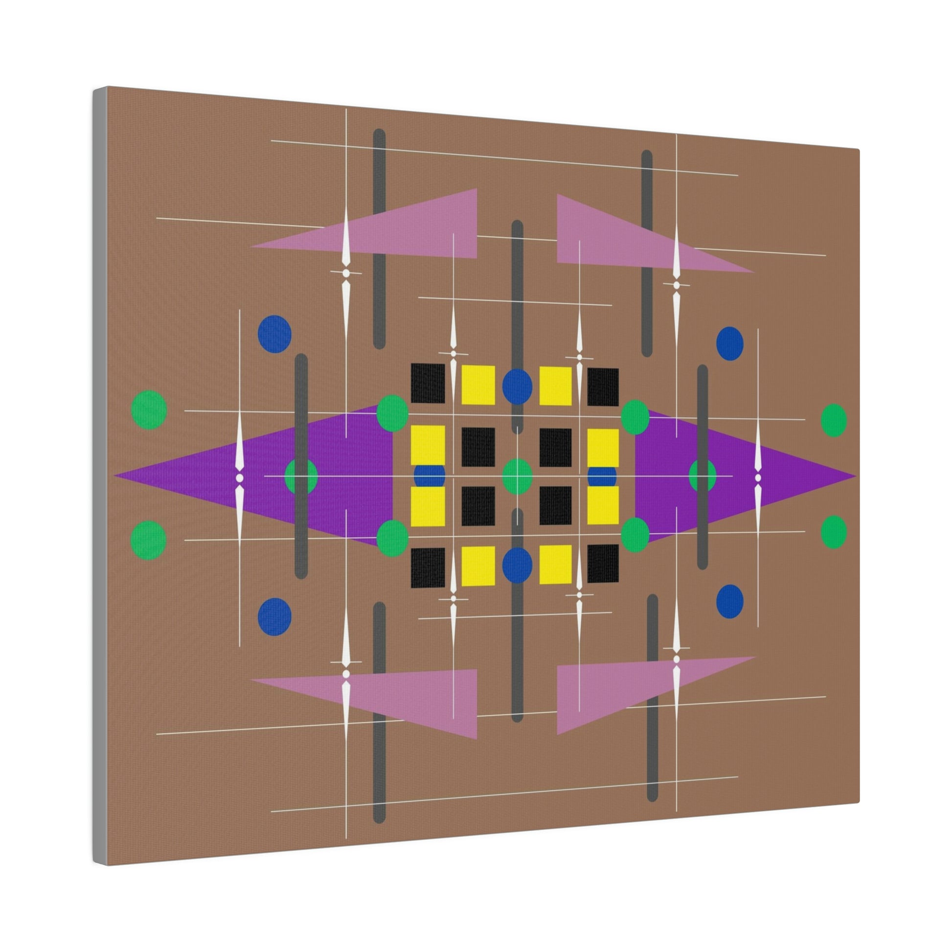 Aubergine - Universal Schematics 4: Geometric Abstract Deco Inspired Wall Art