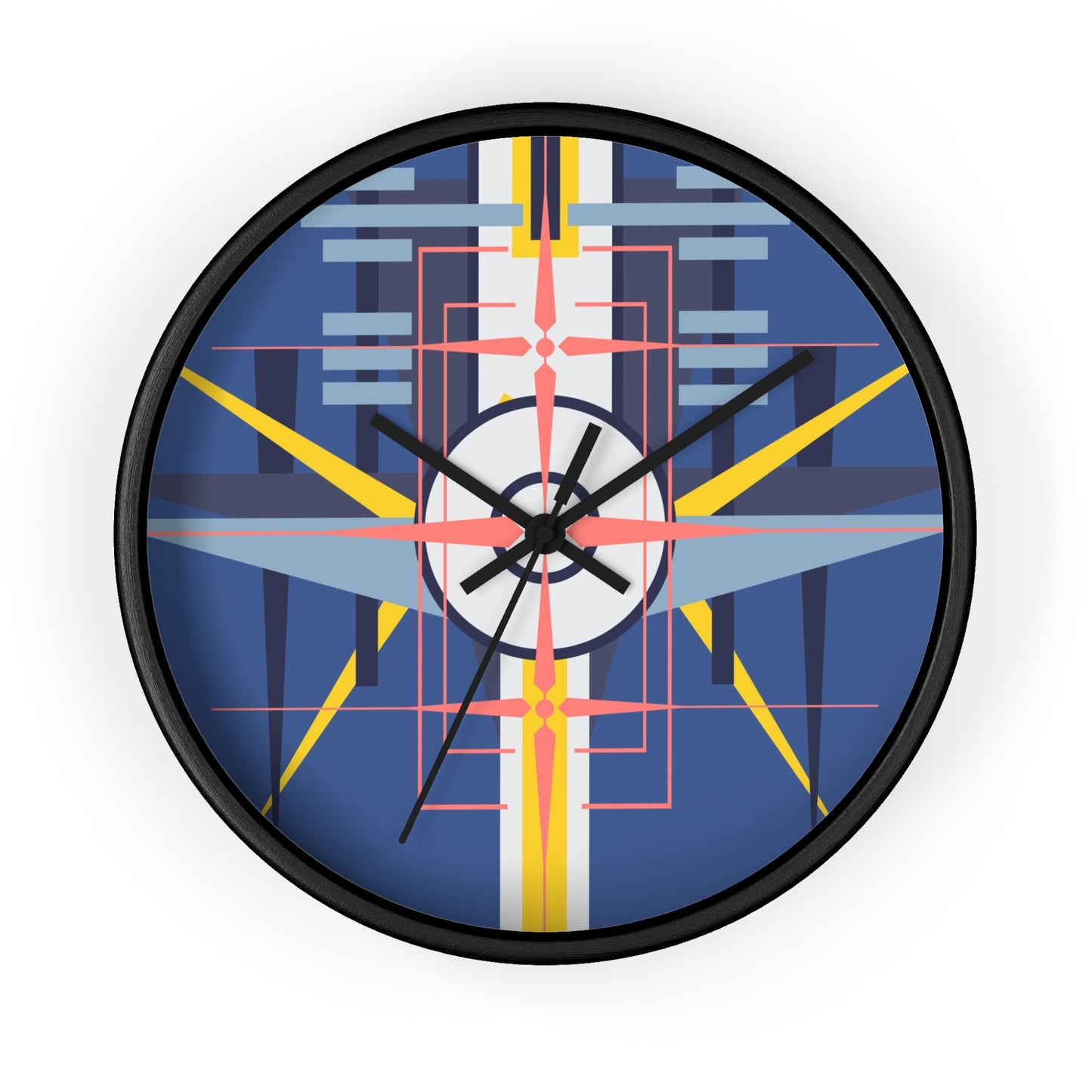 Deco Aviation Sky Dusk Blue Oscilation Wall Clock