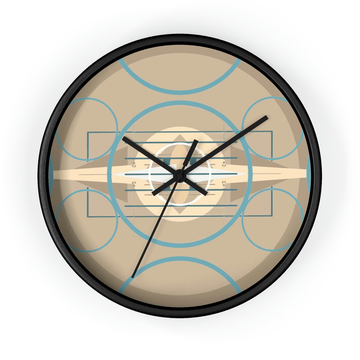 Deco Beige Graphic Wall Clock