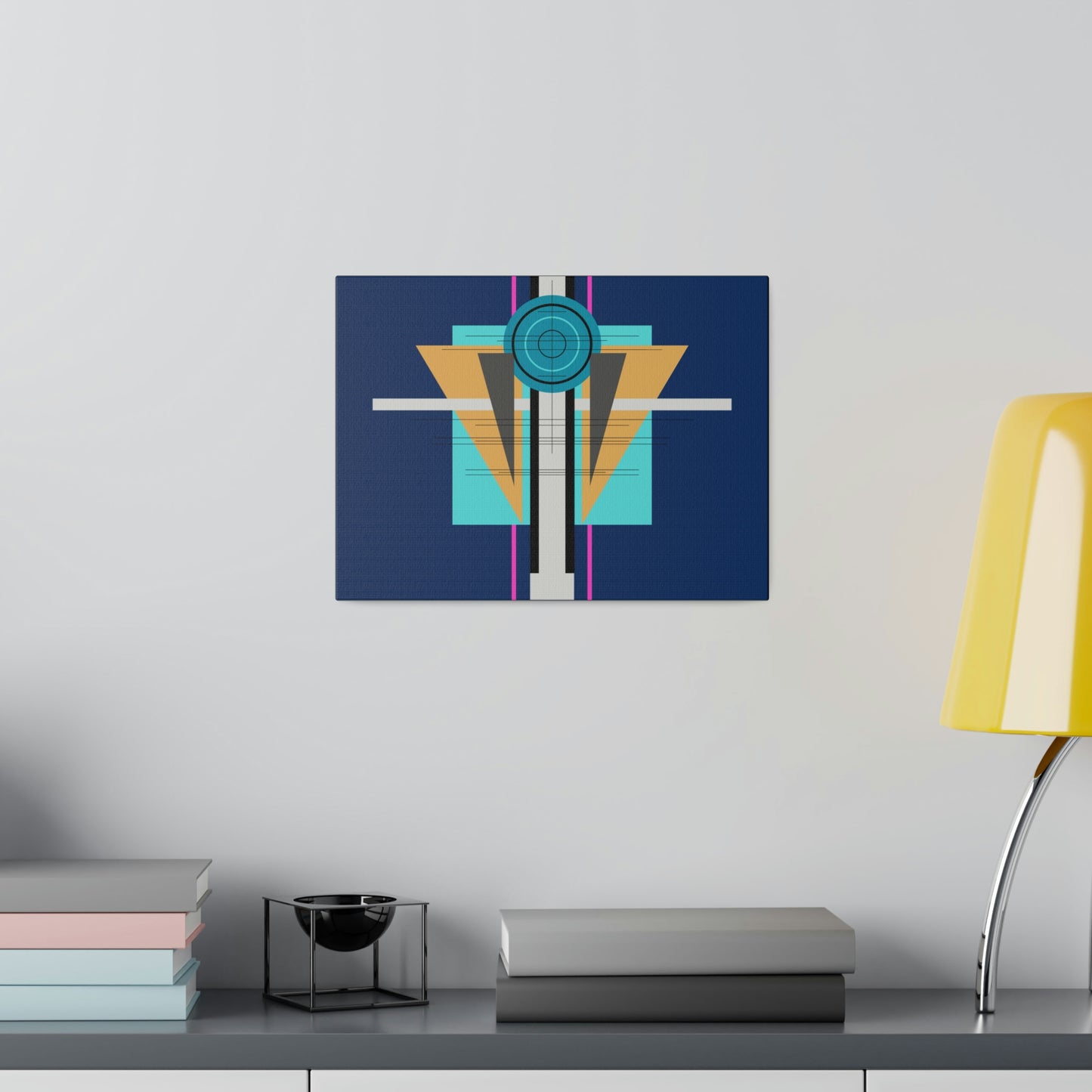 Deco One - Temple: Geometric Abstract Deco Inspired Wall Art