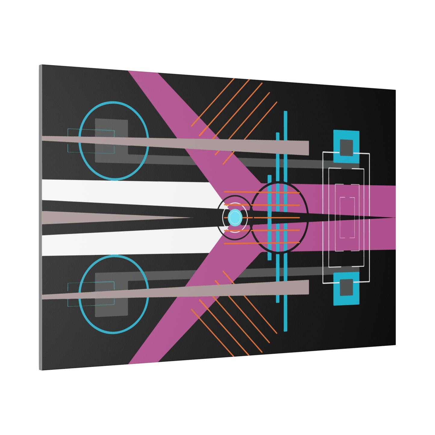 Neon Black - The Take Off Series: Geometric Abstract Wall Art