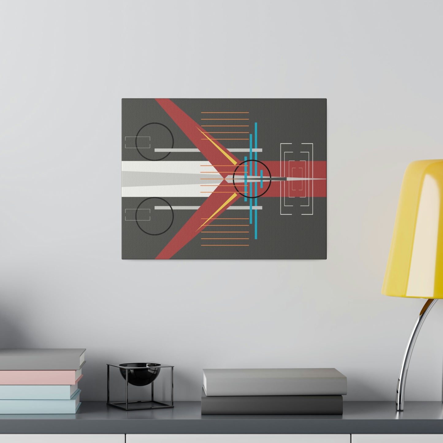 Steel Grey - The Take Off Series: Geometric Abstract Wall Art