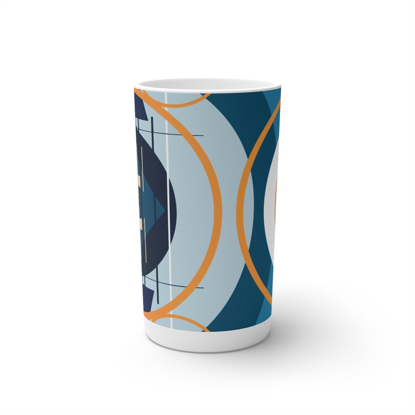 Super Graphic Deco Mixed Blue Conical Coffee Mugs (3oz, 8oz, 12oz)